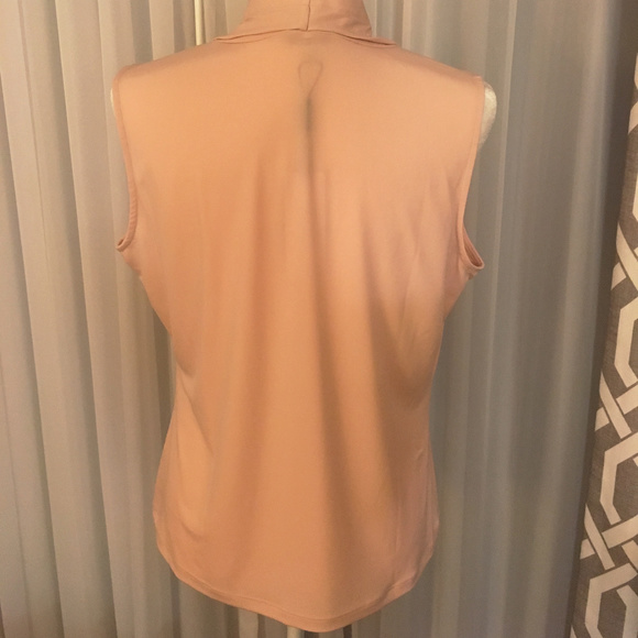 NWT Calvin Klein Pleated V-Neck Suit Shell, size L - Picture 6 of 8